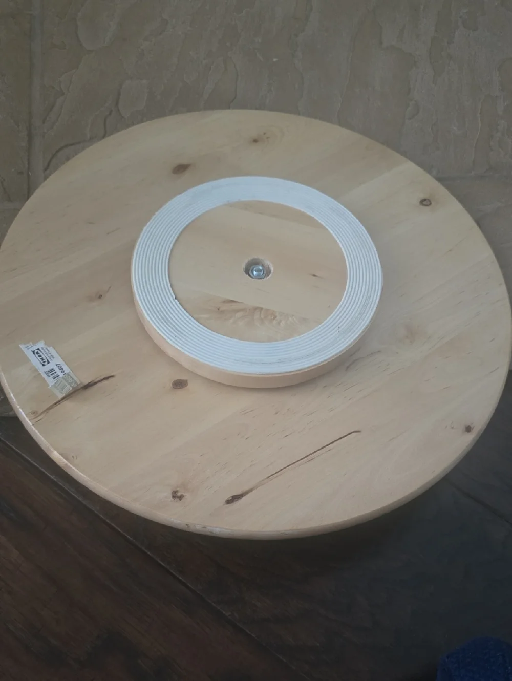 IKEA Natural Light Wood Round Lazy Susan Serving Board.